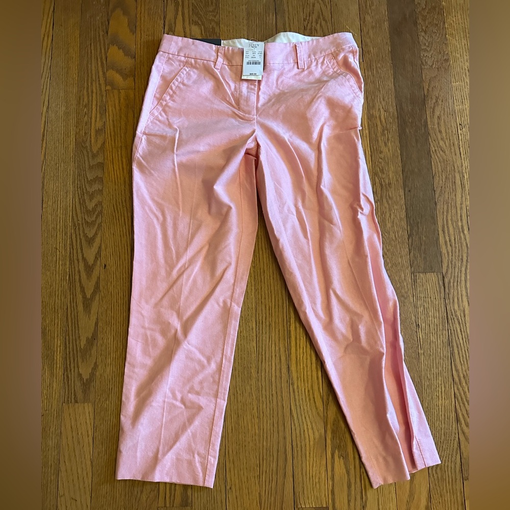 j crew skimmer pant pink size 4